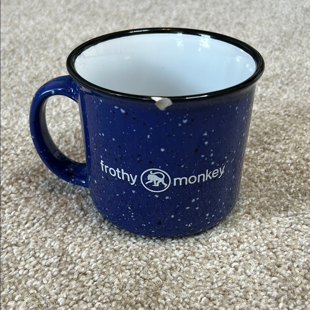 Frothy Monkey Blue Speckled Mug - Picture 2 of 4
